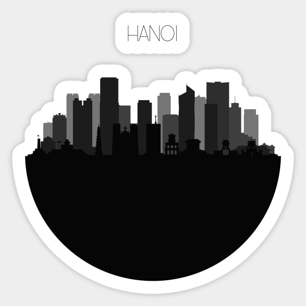 Hanoi Skyline Sticker by inspirowl
